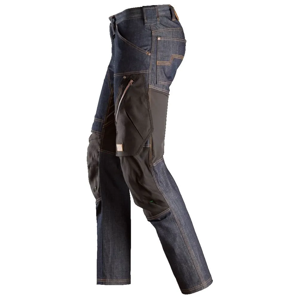 Snickers&#x20;6956&#x20;FlexiWork,&#x20;Denim&#x20;Work&#x20;Trousers&#x2B;