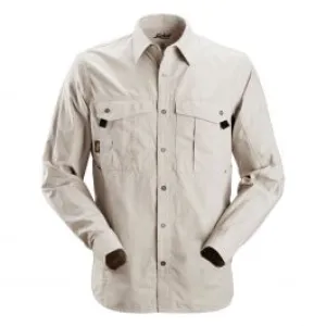 Snickers&#x20;8508&#x20;Rip&#x20;Stop&#x20;Shirt&#x20;l&#x2F;s&#x20;-&#x20;Aluminium&#x20;Grey