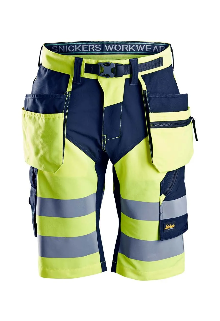 Snickers&#x20;Work&#x20;Shorts&#x20;High&#x20;Vis&#x20;6933&#x20;-&#x20;Yellow&#x20;Navy