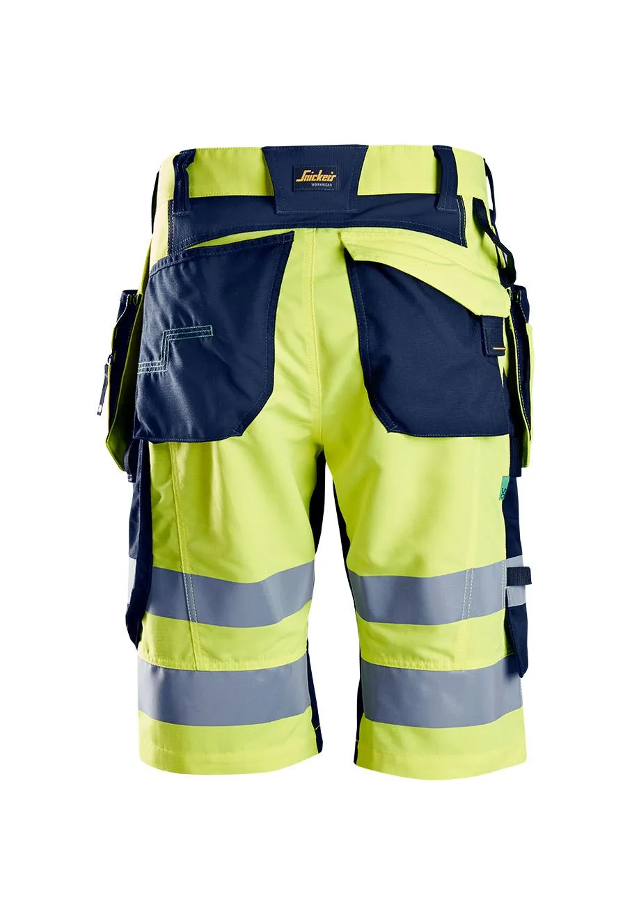 Snickers&#x20;Work&#x20;Shorts&#x20;High&#x20;Vis&#x20;6933&#x20;-&#x20;Yellow&#x20;Navy