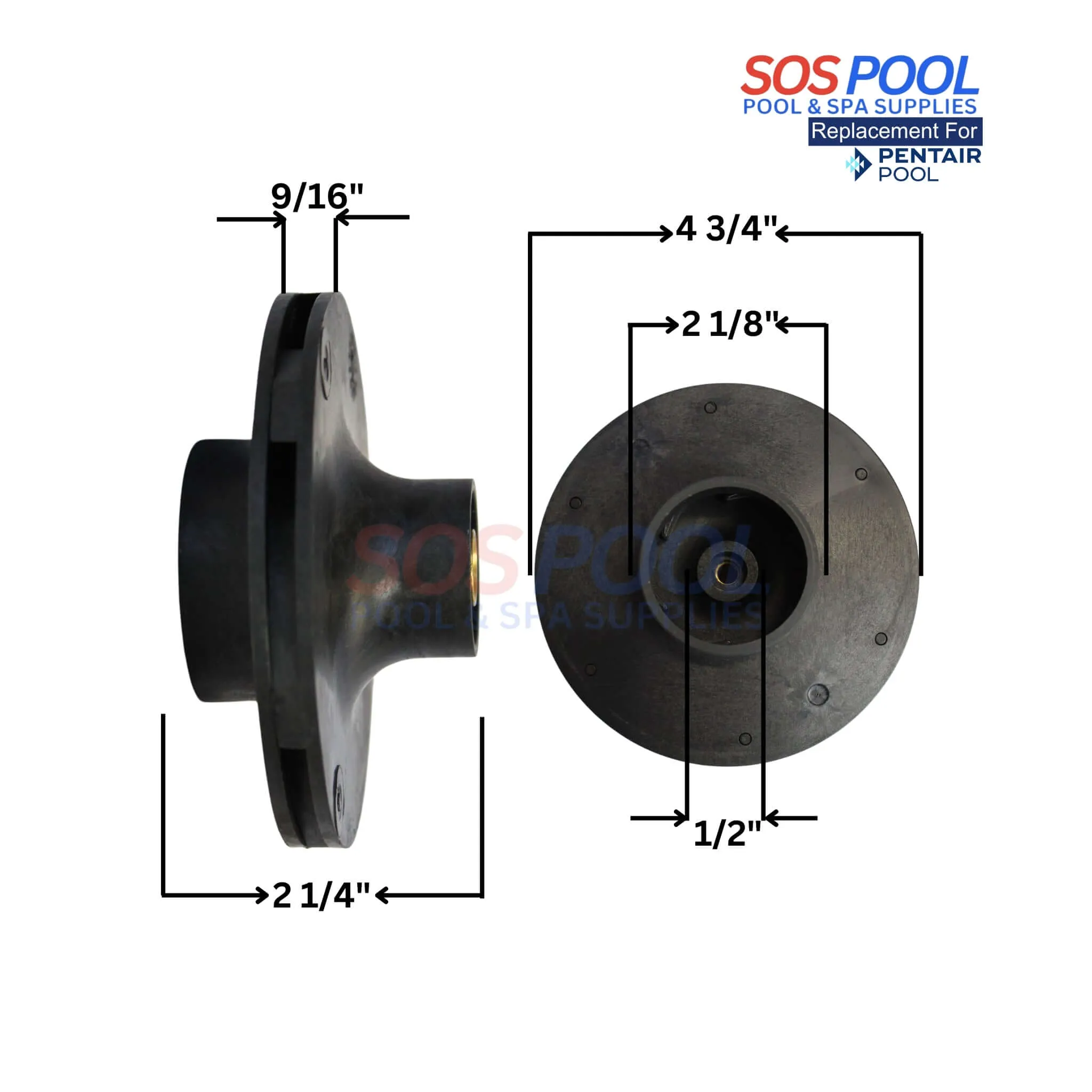 SOSPool Impeller For Pentair WhisperFlo Pumps | 1.5HP | 073129 | PCG073129