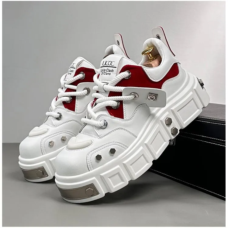Stud Men's Shoes Increased Platform Derby Shoes