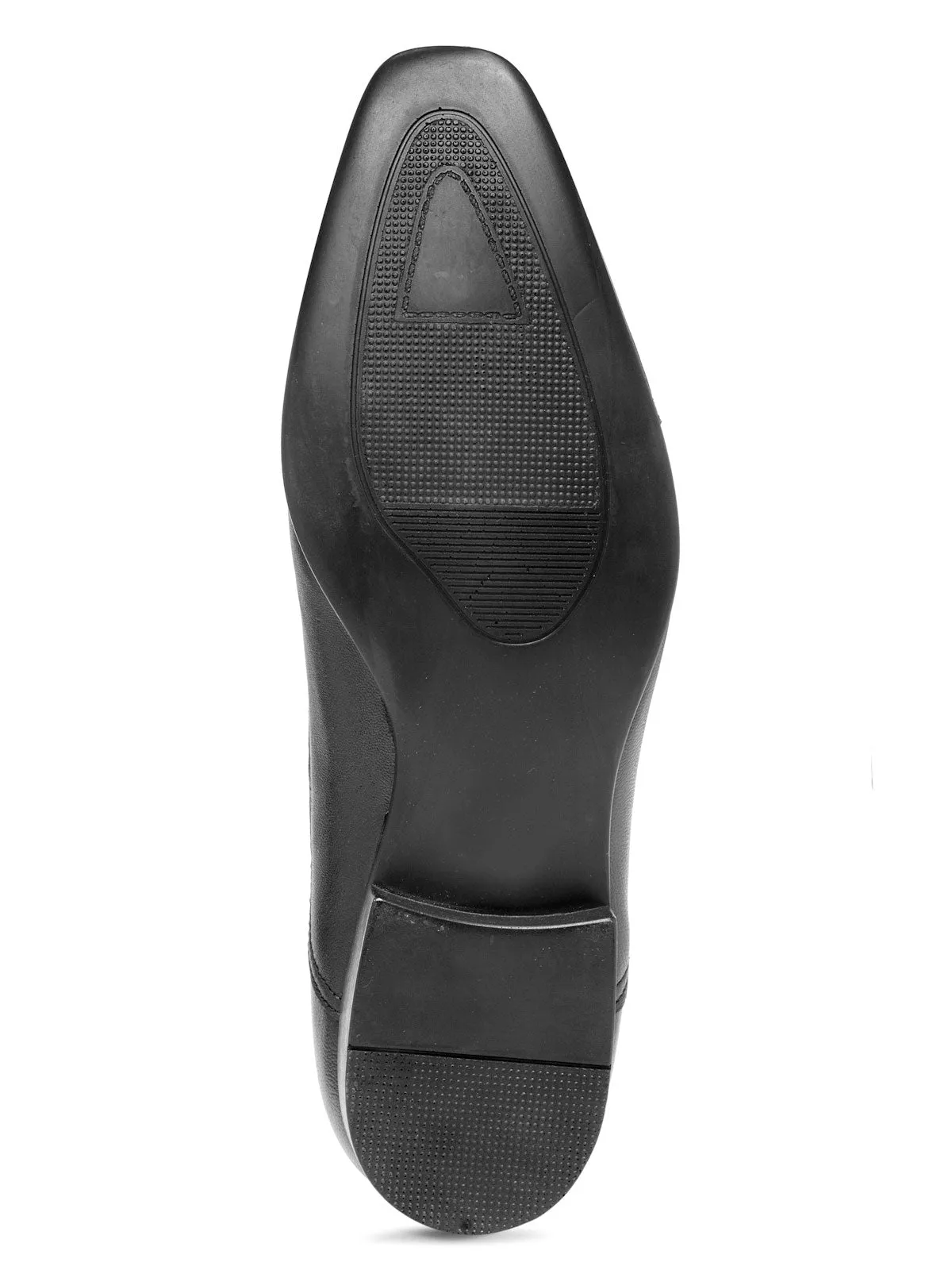 Teakwood Leather Men's Black Derby Shoes