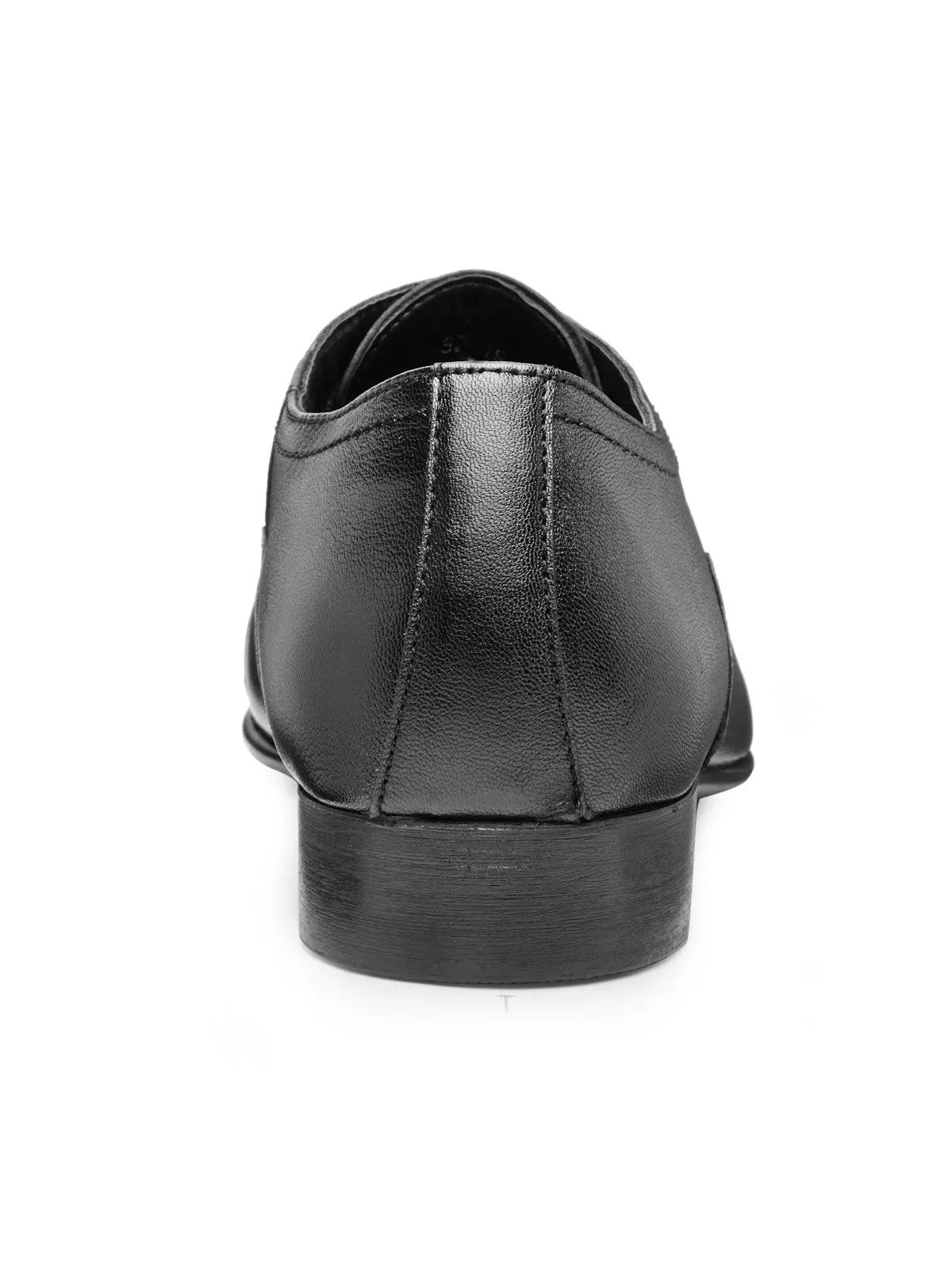 Teakwood Leather Men's Black Derby Shoes