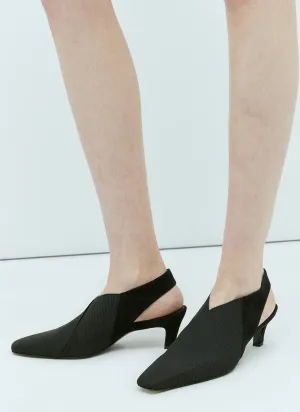 TOTEME Mid Heel Elastic Slingback Pumps