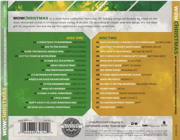Various Artists ‎- Wow Christmas: 30 Top Christian Artists And Holiday Songs  (New CD)