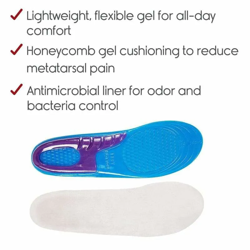 Vive Health Envelop Full Length Gel Shoe Inserts - Sky Blue