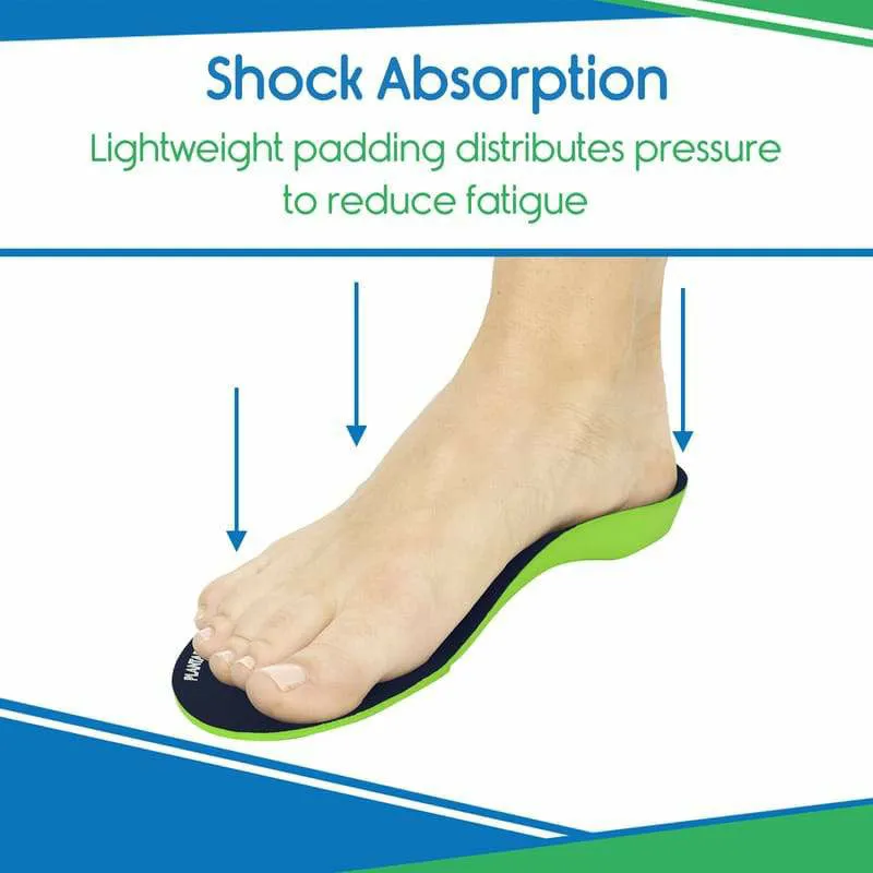 Vive Health Sole Plantar Full Length Shoe Inserts - Green