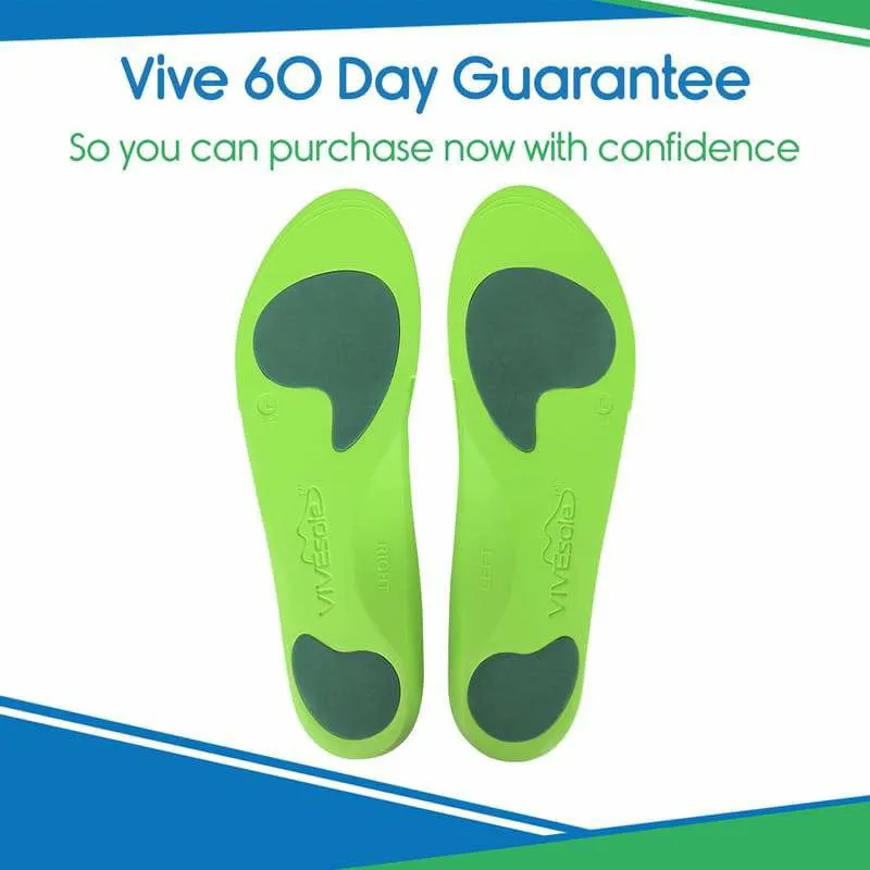 Vive Health Sole Plantar Full Length Shoe Inserts - Green