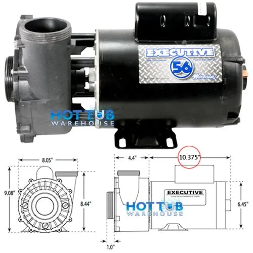 Waterway Executive 4 Horsepower 2 Spd 56 Frame Pump ME-40226-20 - 2" Intake