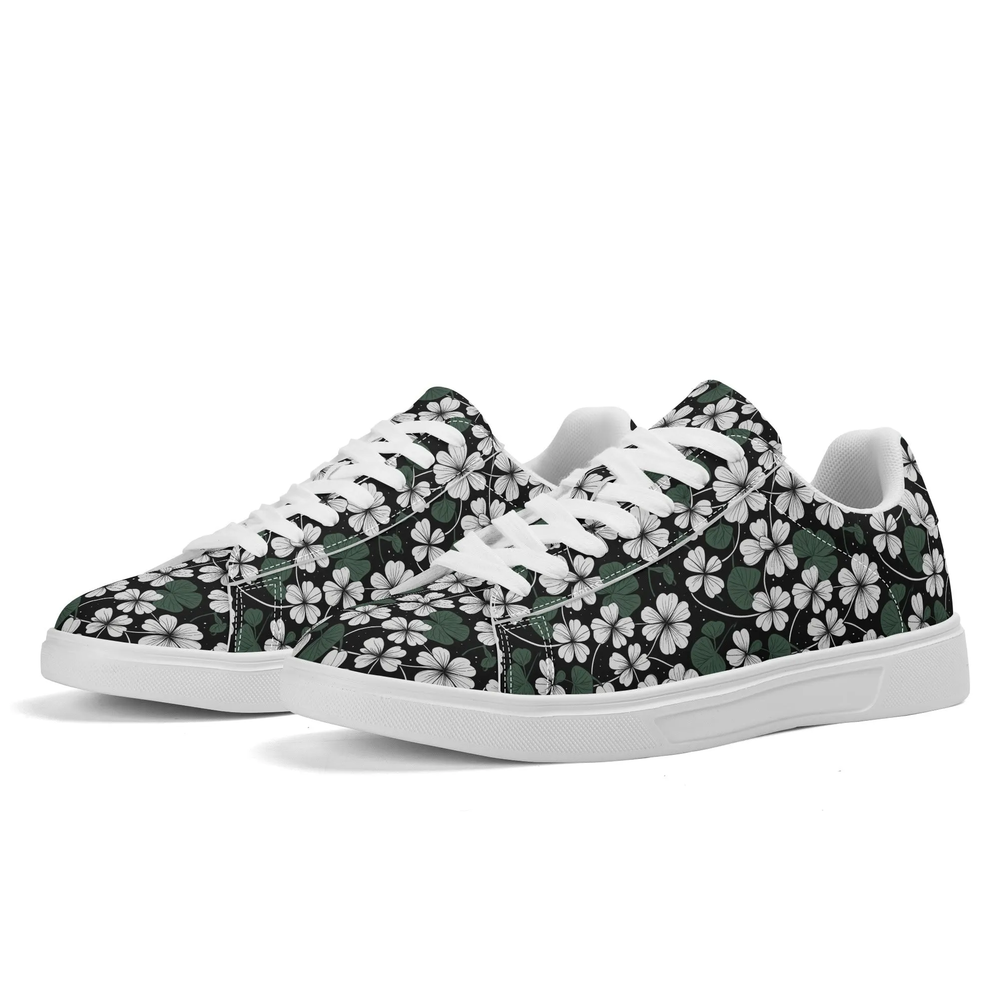 White Clover Adult Lightweight Brand Low Top Leather Shoes