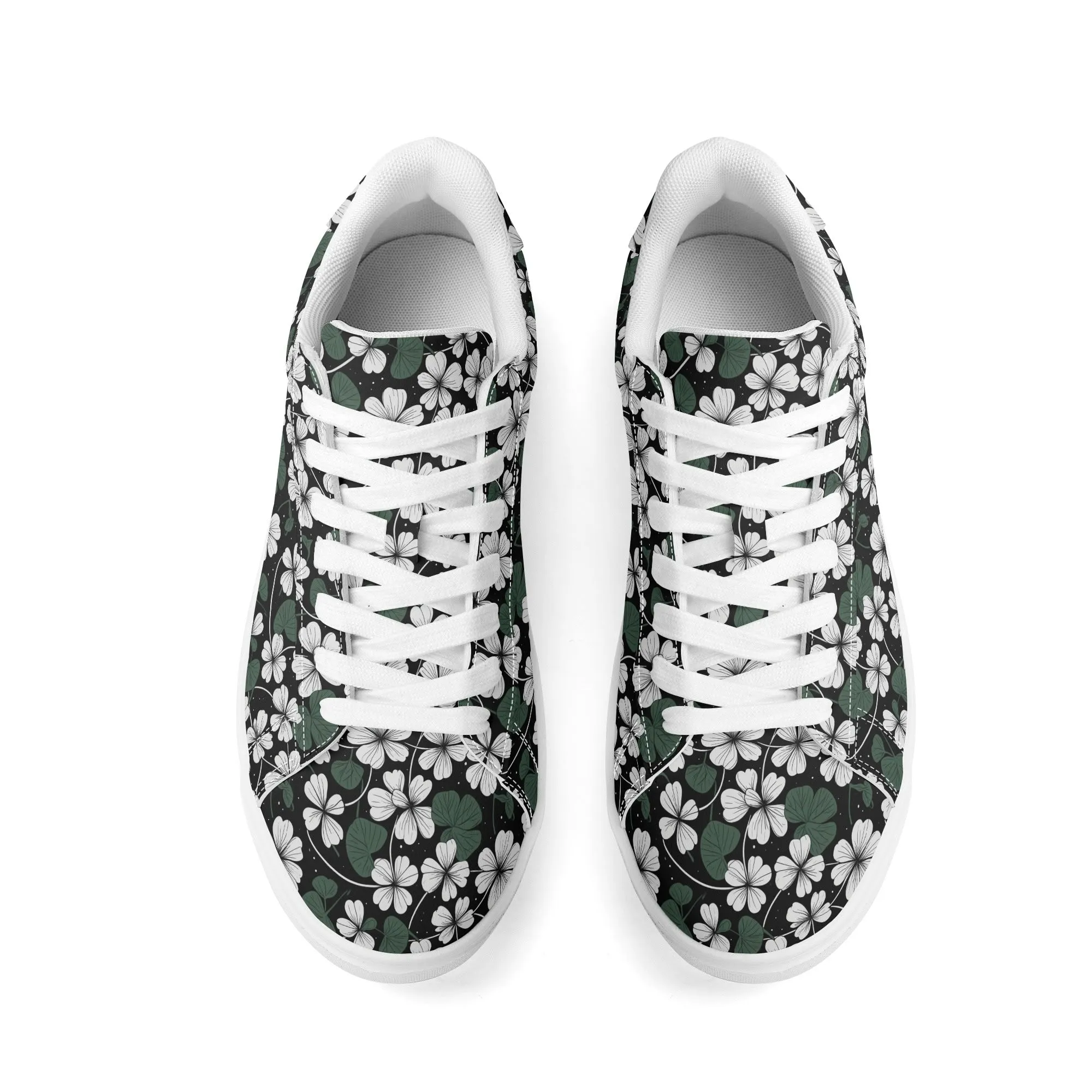 White Clover Adult Lightweight Brand Low Top Leather Shoes
