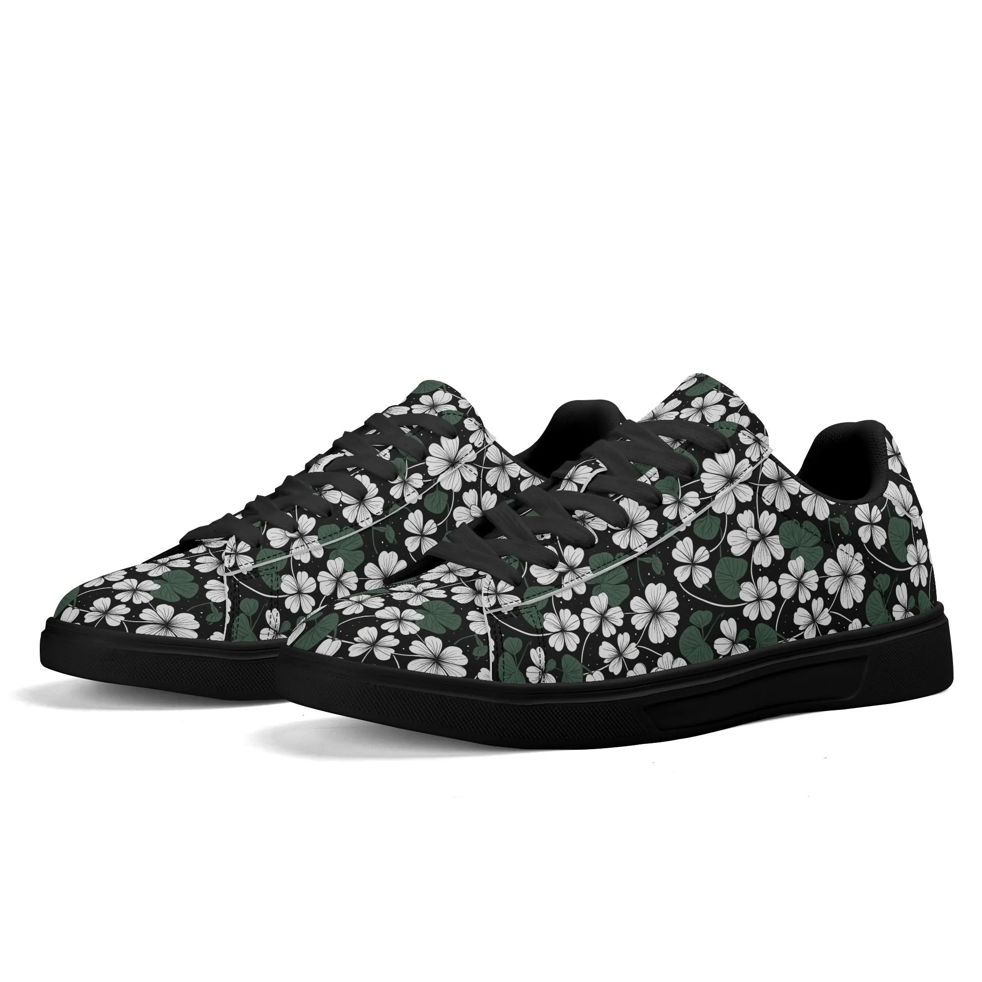 White Clover Adult Lightweight Brand Low Top Leather Shoes