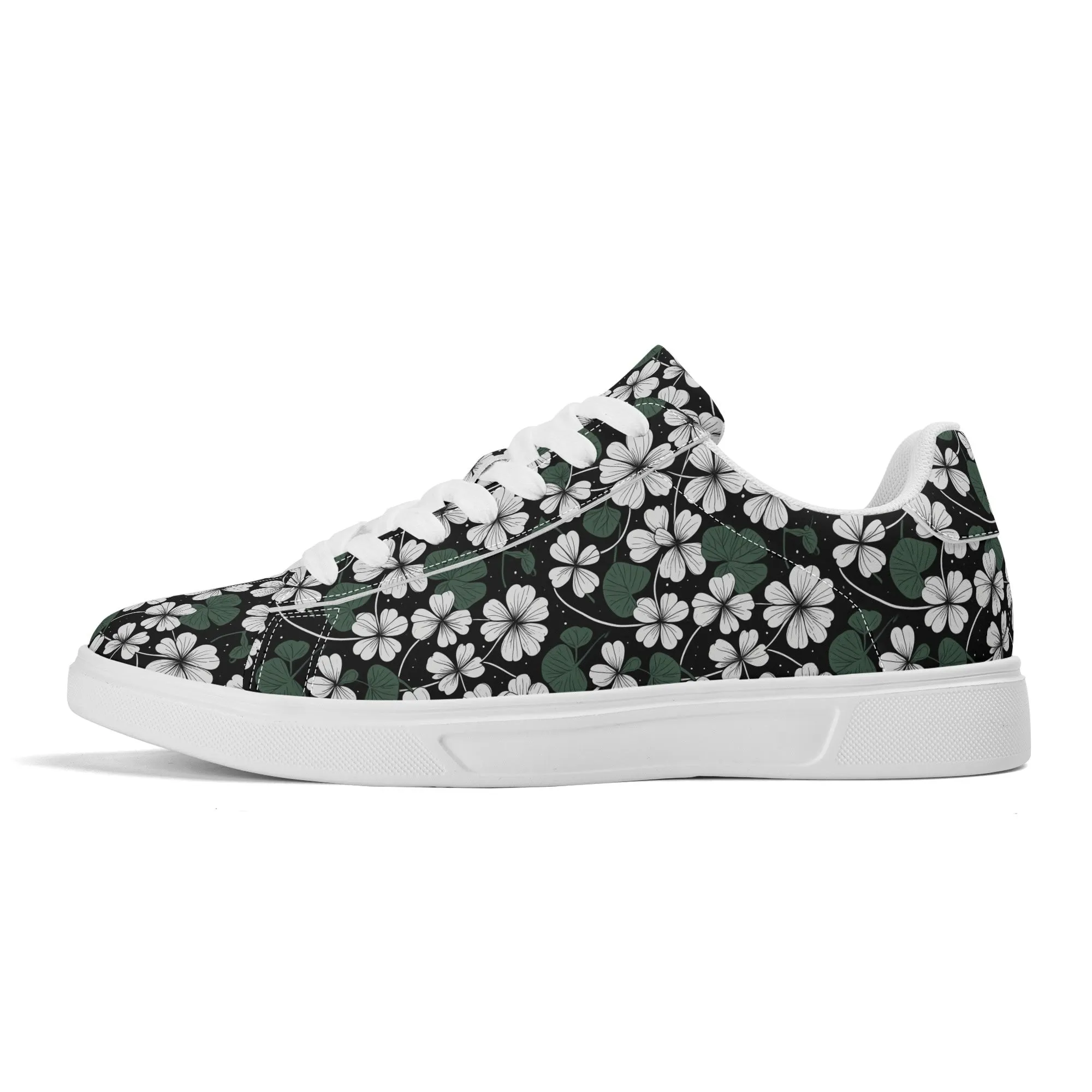 White Clover Adult Lightweight Brand Low Top Leather Shoes