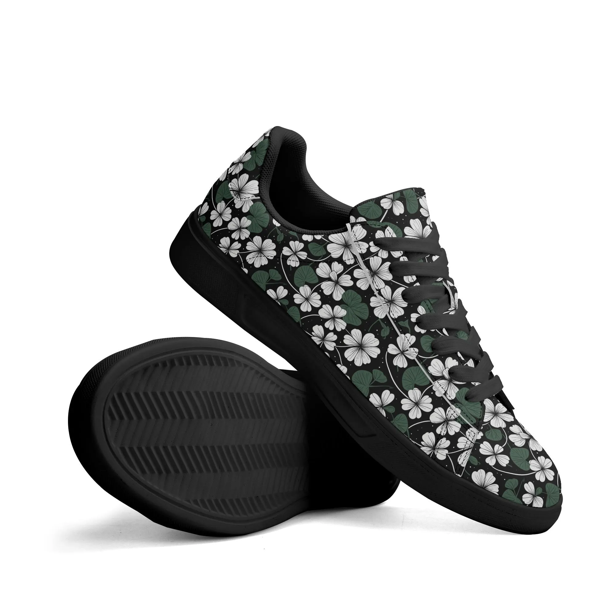 White Clover Adult Lightweight Brand Low Top Leather Shoes