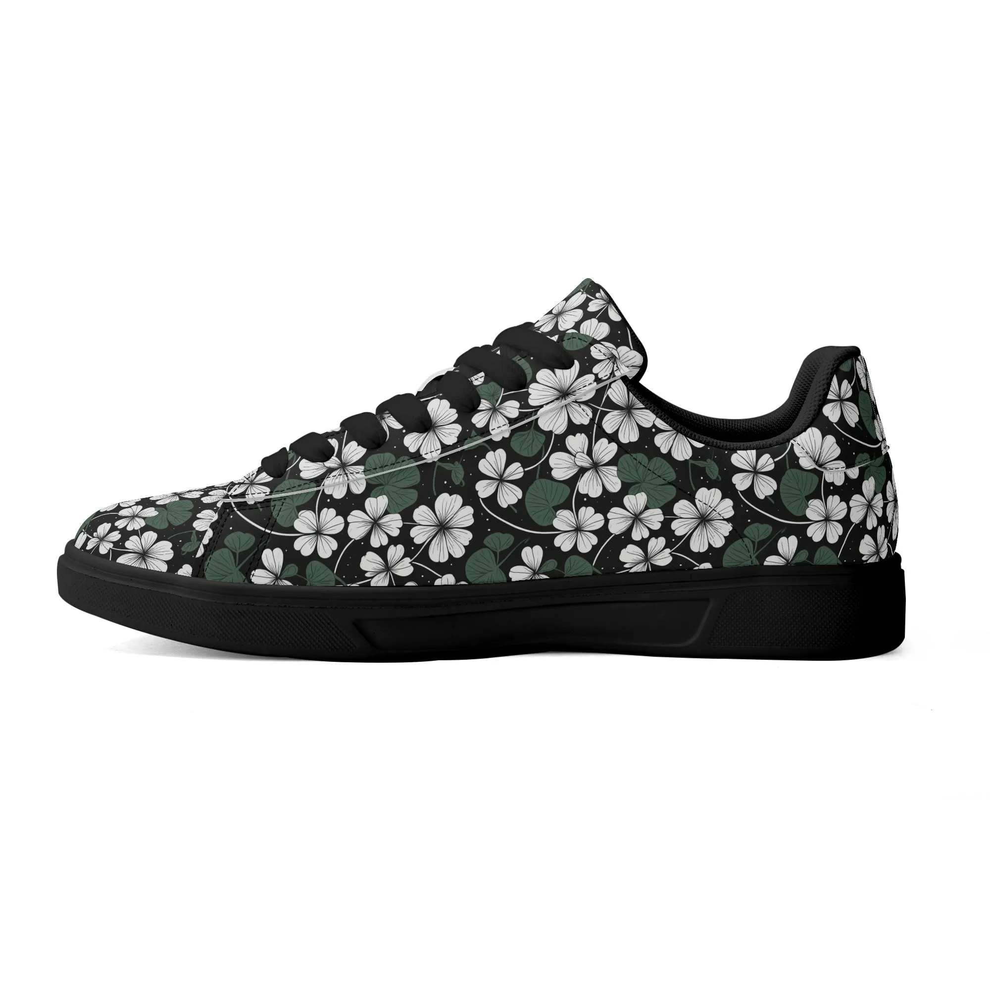 White Clover Adult Lightweight Brand Low Top Leather Shoes