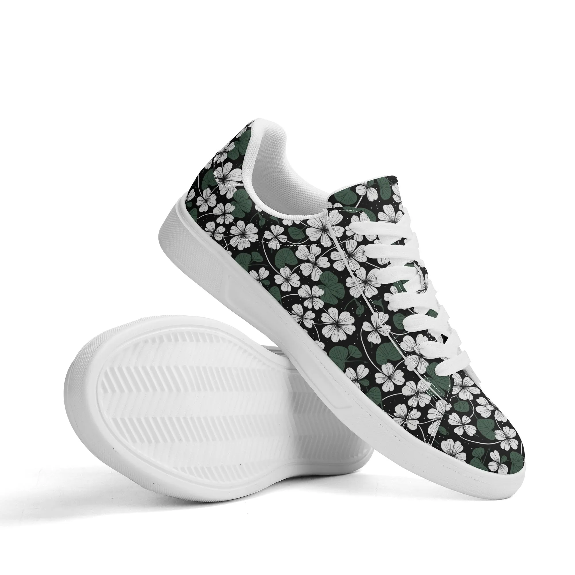 White Clover Adult Lightweight Brand Low Top Leather Shoes
