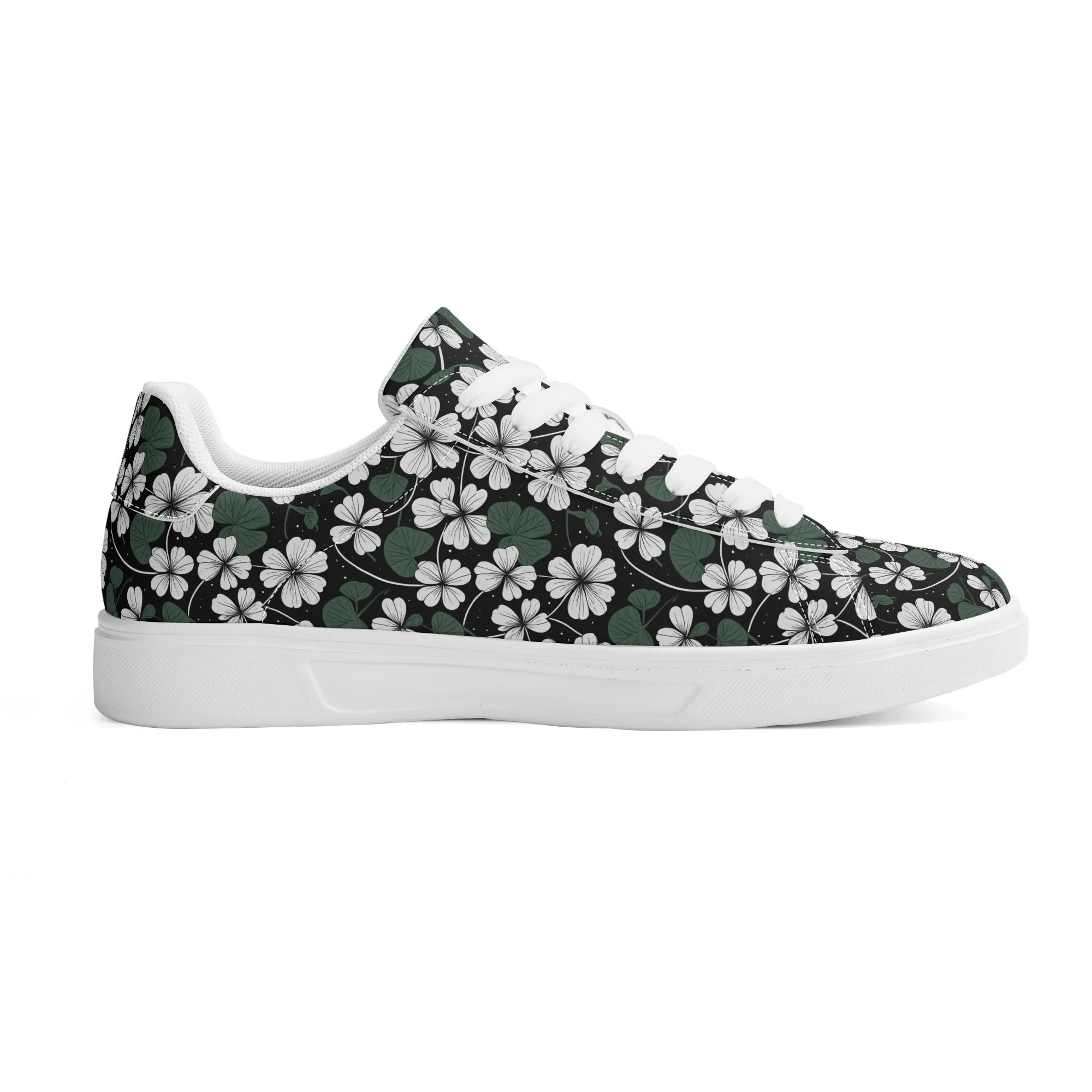 White Clover Adult Lightweight Brand Low Top Leather Shoes