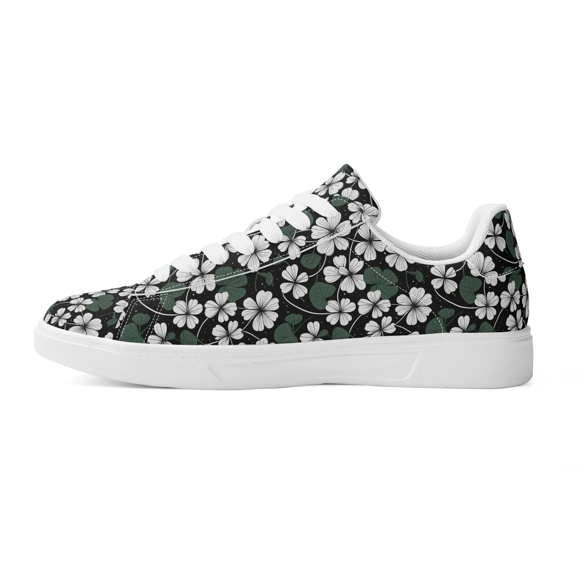 White Clover Adult Lightweight Brand Low Top Leather Shoes