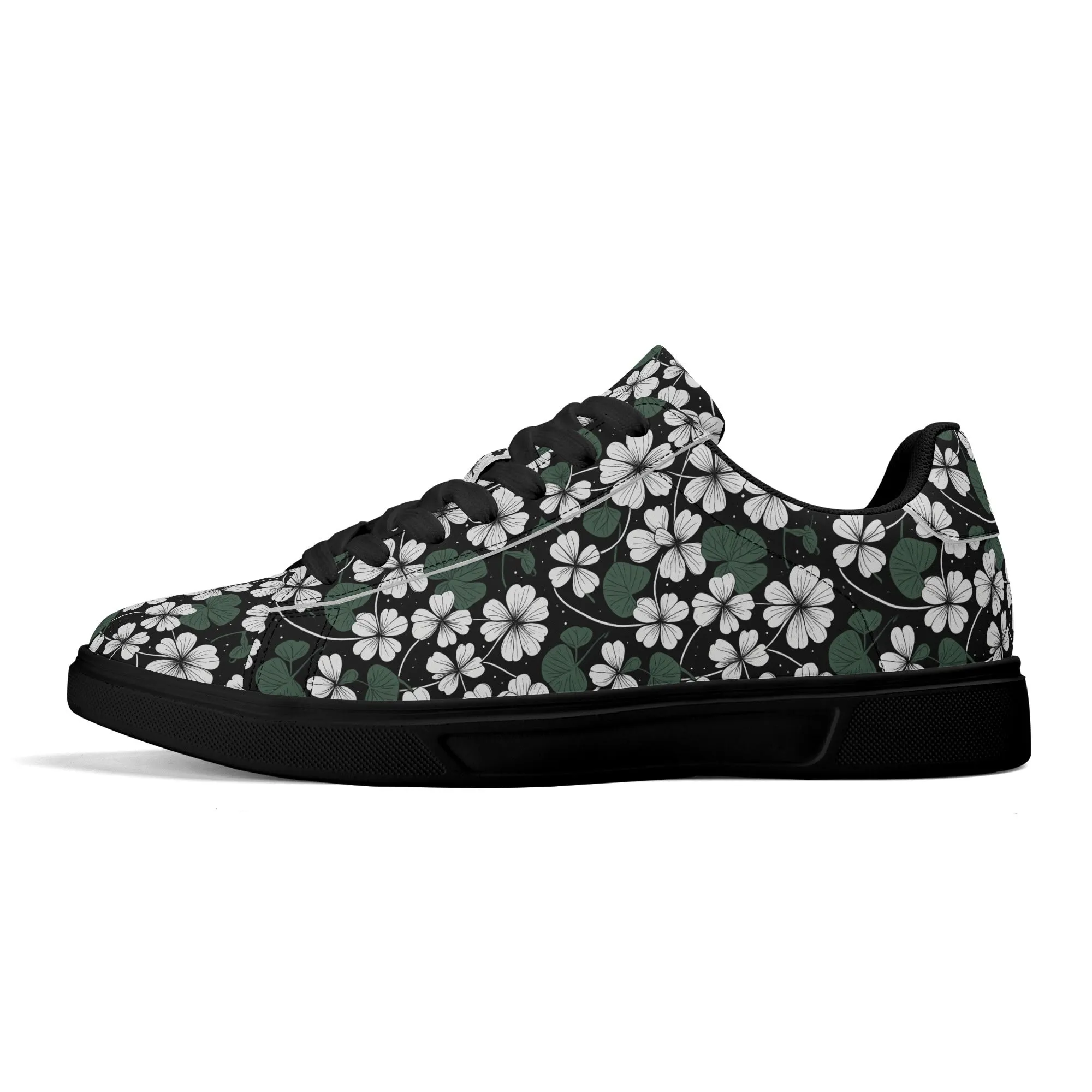 White Clover Adult Lightweight Brand Low Top Leather Shoes