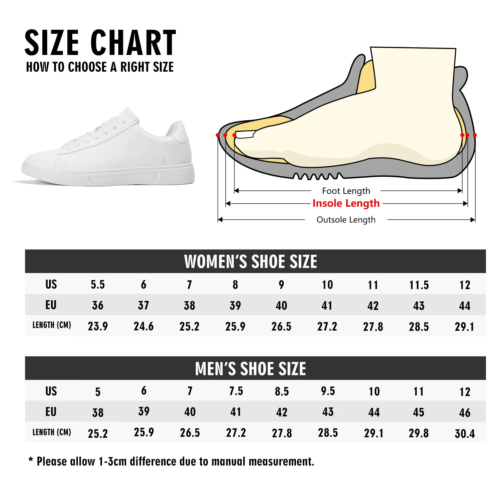 White Clover Adult Lightweight Brand Low Top Leather Shoes