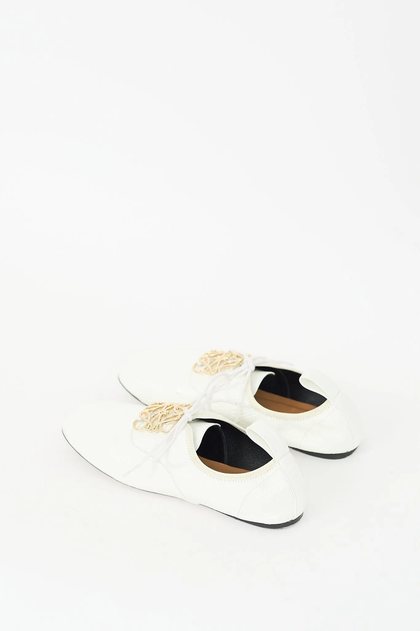 White Patent Leather Anagram Derby