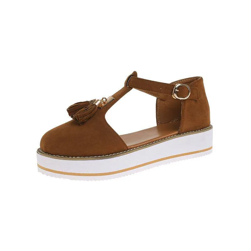Women's Casual Platform Flat Comfort Shoes, Breathable Leather Walking Shoes High Damping Soles