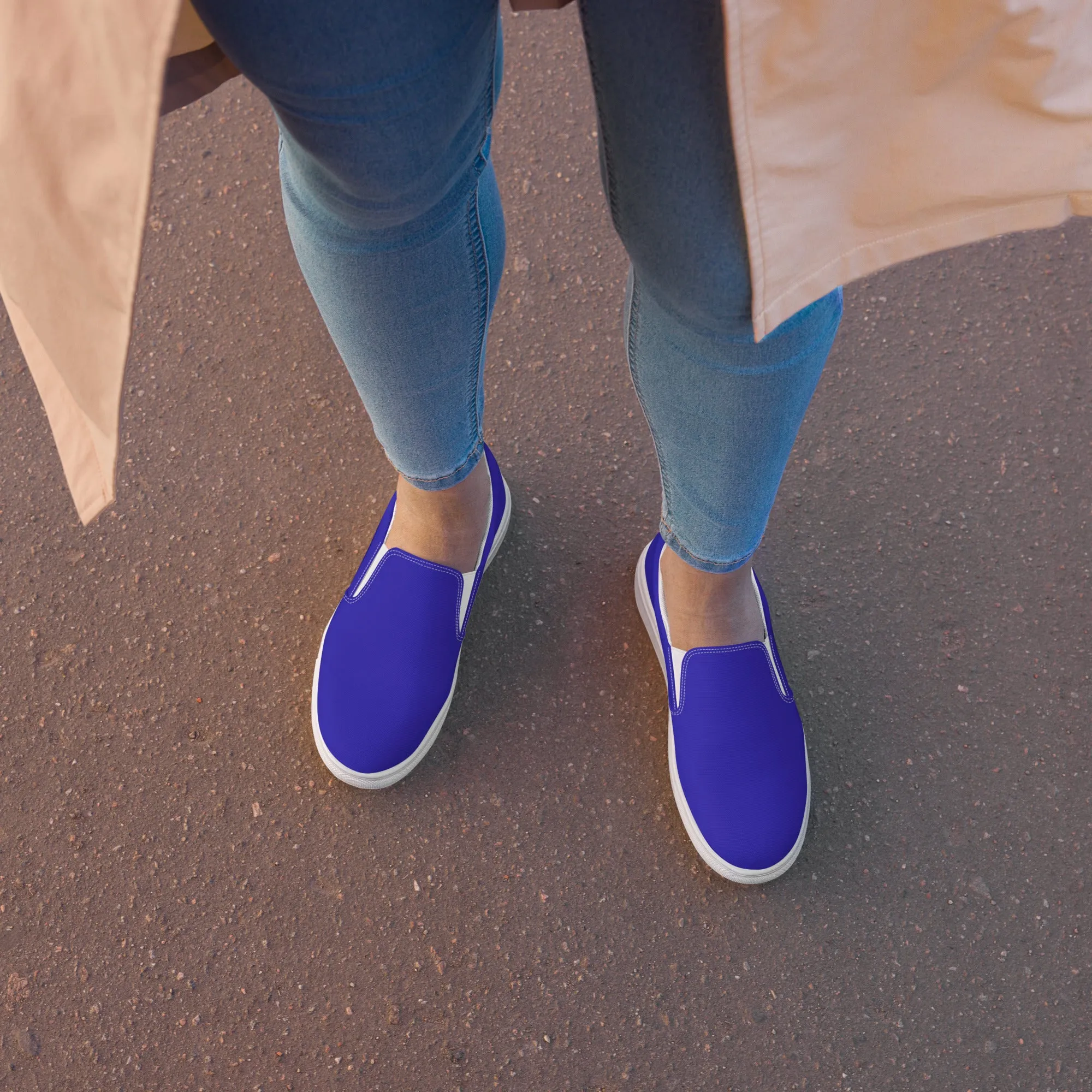 Women’s Royal Blue slip-on canvas shoes
