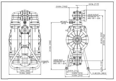 ZE24107PS - 1-1/2" Poly Diaphragm Pump