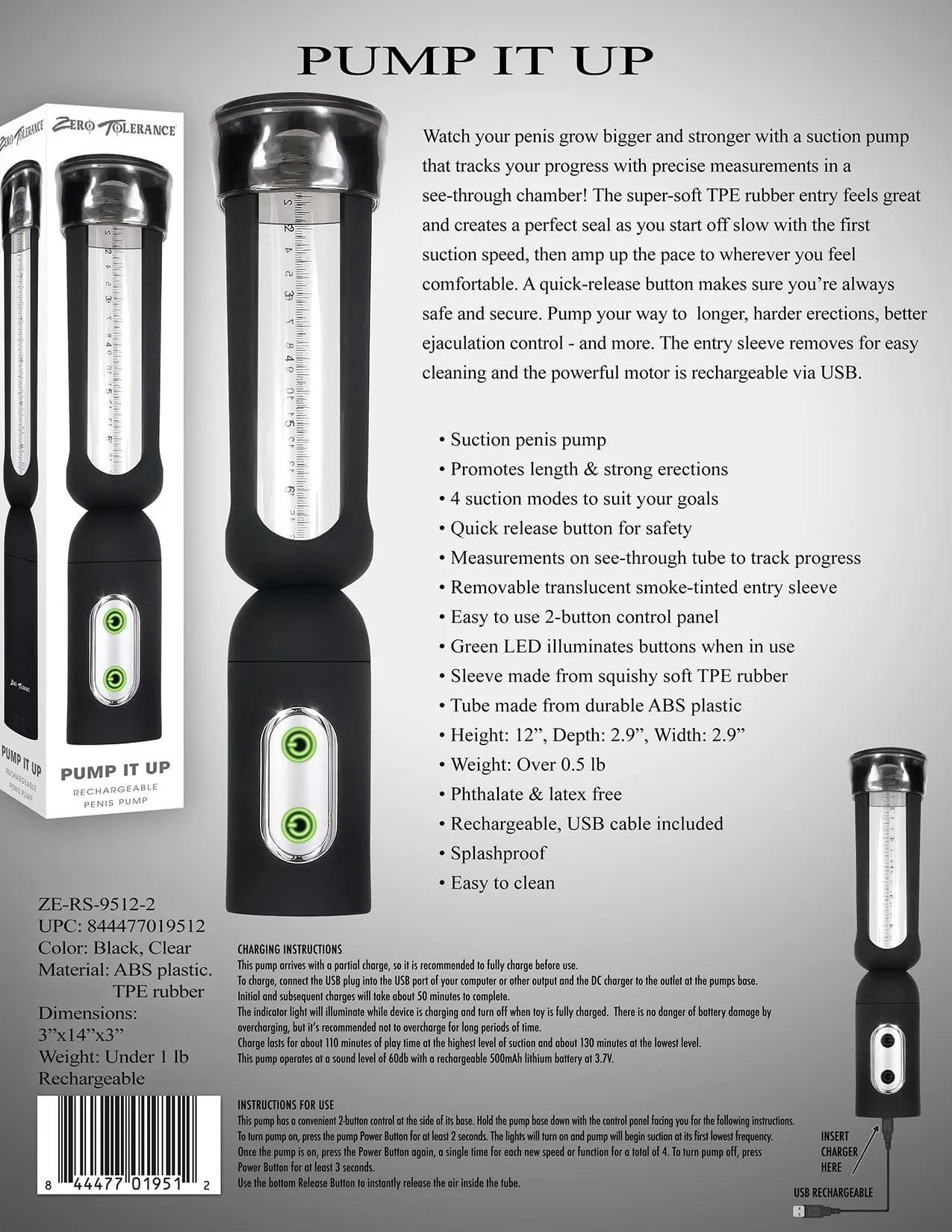 Zero Tolerance Pump It Penis Pump