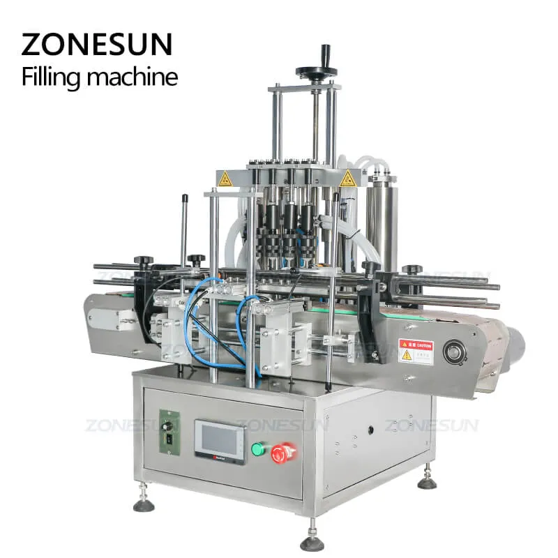 ZS-DTZL500 4 Heads Desktop Automatic Vacuum Liquid Perfume Small Bottle Fragrance Filling Machine
