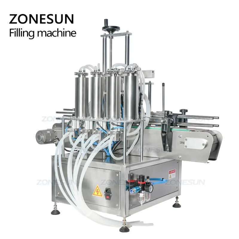 ZS-DTZL500 4 Heads Desktop Automatic Vacuum Liquid Perfume Small Bottle Fragrance Filling Machine
