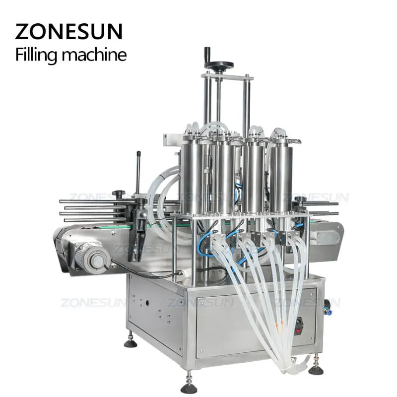 ZS-DTZL500 4 Heads Desktop Automatic Vacuum Liquid Perfume Small Bottle Fragrance Filling Machine